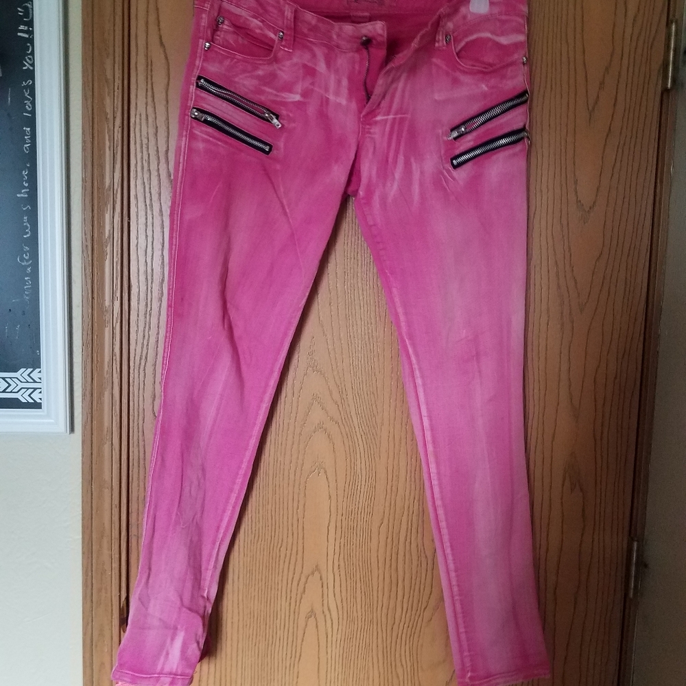 Hot pink Tripp skinny jeans